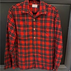 Vintage Viyella Manhattan Red and Black Plaid Button Down Shirt Men’s